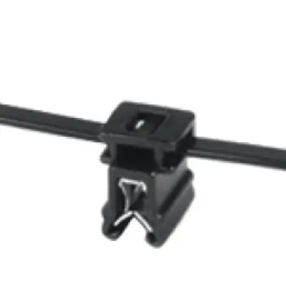 Clip d'arrêt avec collier EdgeClip T50ROSEC4A, haut parallèle 1…3mm PA66W 