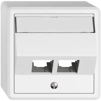 Kit di montaggio AP EDIZIO.liv EASYNET S-One SNAPFIX® inclinato per 2×RJ45 bi 