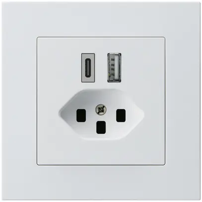 Presa di carica USB INC kallysto.pro 18W PD 1×tipo A 1×tipo C T23 bianco 