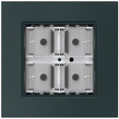 Poussoir KNX ENC KPR p.4×touches 4×points actionnables LED noir 