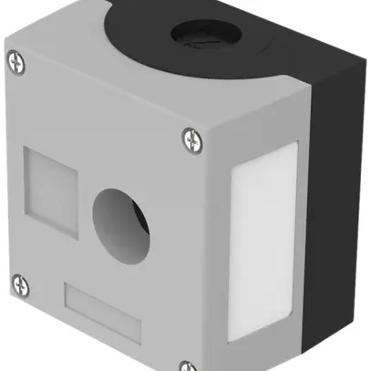 Boîtier p.montage en saillie EAO 45, 1×Ø 22.3 mm, support p.étiquette, M20, gris 