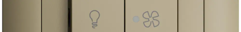 Kit frontal ENC EDIZIOdue sand 88×88mm bouton double 