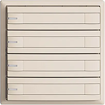 Poussoir ENC KNX 4× EDIZIOdue crema RGB avec LED avec insert papier 