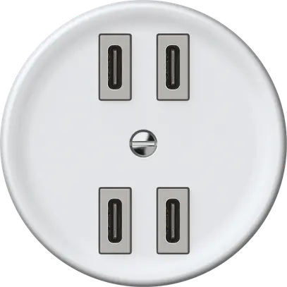 Presa di carica USB origin 4×USB-C 4000mA 5V bianco 