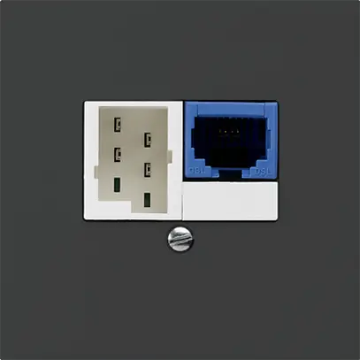 Scatola INC DSL kallysto 1×RJ45/1×T+T nero 