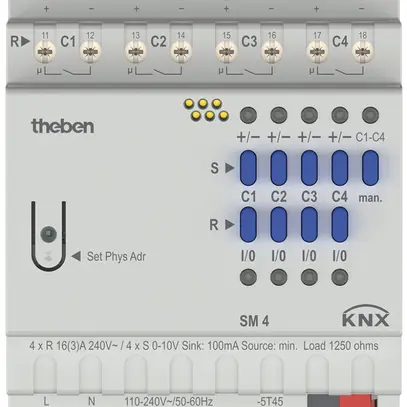 Actionneur-commutateur AMD KNX Theben SM 4 KNX 