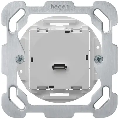 Presa di ricarica USB INC Hager tipo C 65W 3250mA 