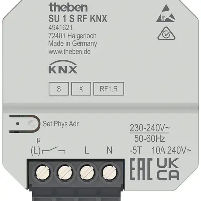 Actionneur-commutateur KNX ENC Theben SU1 S 1-canal 