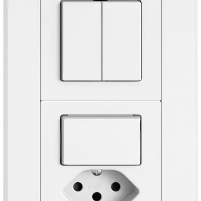 UP-Kombination EDIZIO.liv SNAPFIX® 2×1 156×96mm Sch 1/3+3/1L+Sch 3/1L+T13 weiss 