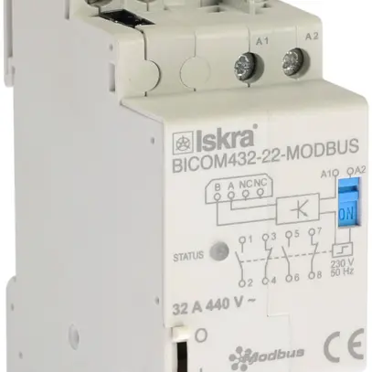 Contacteur/télérupteur AMD, M-Bus, 230V, 2F 2O 32A, 35×90×60mm 