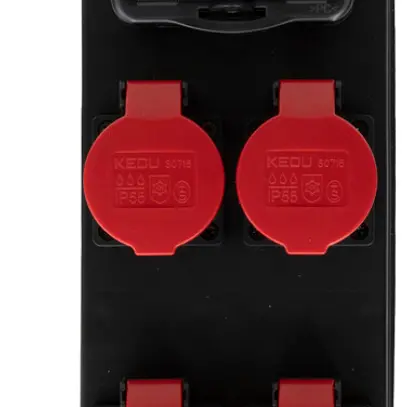 Distributore di corrente BSV P T25 2m 4×T25 (IP55) 1×FI 30mA IP44 