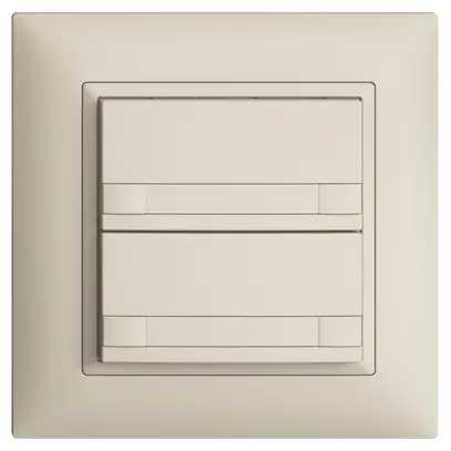 Pulsante KNX RGB INC EDUE FMI, 250mW, s.LED, carta, 2×pulsante, C.2×T., crema 