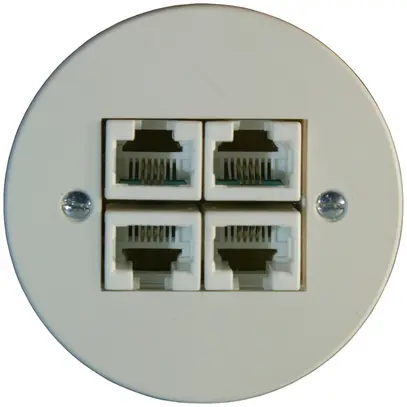 Boîte de raccordement ENC ST.4×RJ45 blanc 