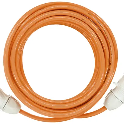 Câble de rallonge CEE Demelectric G-PUR 5×16mm² CEE/CEE 63A IP44 orange 25m 
