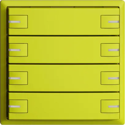 Poussoir ENC KNX 8× EDIZIOdue lemon RGB avec LED 