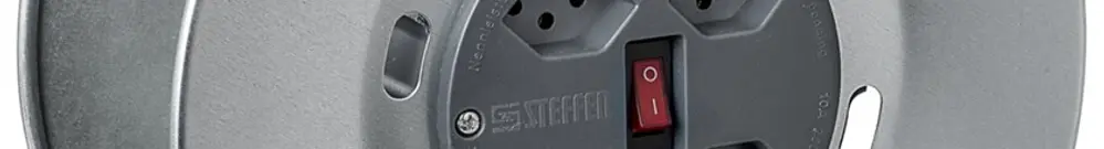 Enrouleur de câble STERO LOOP ME argent-gris vide avec 4×T13 