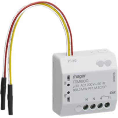 Entrée binaire double+sortie commutateur KNX RF INC TRM693G 