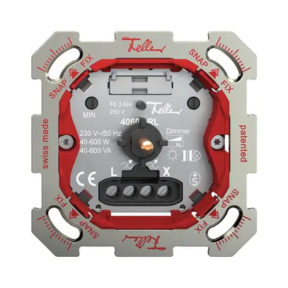 Regolatore INC Feller SNAPFIX® rottura di fase alto 40…600W/40…600VA 