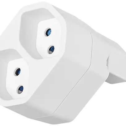 Fiche multiple LINE 2×T13 rotative 320° 10A 230V IP20 blanc 