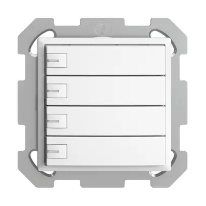 UP-Universaltaster 4×1T Schraubklemme EDIZIOdue weiss, mit LED 