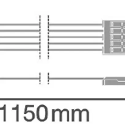 Cablaggio passante LEDVANCE DP HOUSING 1×LAMP 1150mm 5×2.5mm² 