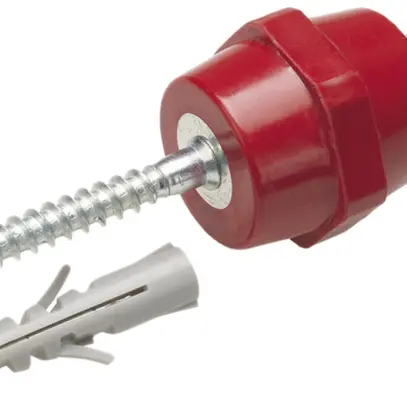 Stützisolator Flury PA 23 M8, inkl.Stockschraube Stahl verzinkt und PVC-Dübel 