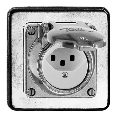 UP-Steckdose nass T23 16A Al natur Schraubklemmen 