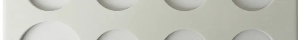 Plaque de recouvrement 2×4.266×146mm blanc alésage: 43-43-43-43-43-43-43-58 