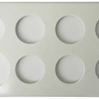 Plaque de recouvrement 2×4.266×146mm blanc alésage: 43-43-43-43-43-43-43-58 