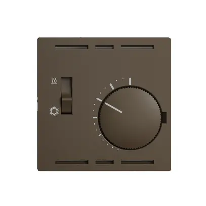 Kit de recouvrement p.thermostat EDIZIOdue, a.interrupteur, 60×60mm, coffee 