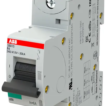 Disjoncteur ABB S801S-B6 1P 230V B-6A 50kA 1.5UM 