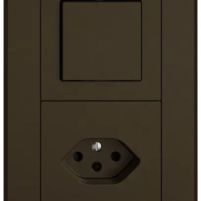Combinazione INC EDIZIO.liv SNAPFIX® 2×1 156×96mm schema 3/1L+1×T13 marrone 