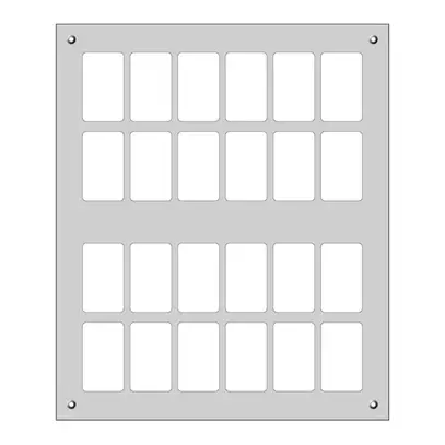 Montageplatte FLF 4×6 Al weiss FH 