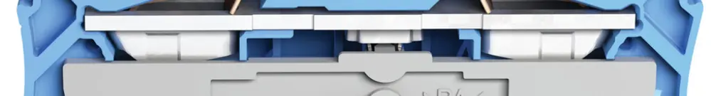 Borne de passage WAGO TopJob-S 16mm² 2L bleu série 2216 