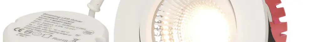 Spot LED INC maxLUCE SOLVO-IP65 8W 230V DIM 750lm 930 trou Ø80mm 38° IP65 blanc 