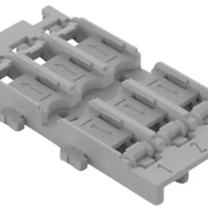 Adaptateur de fixation WAGO s.décharge d.traction 6×4mm² pied pour montage gris 