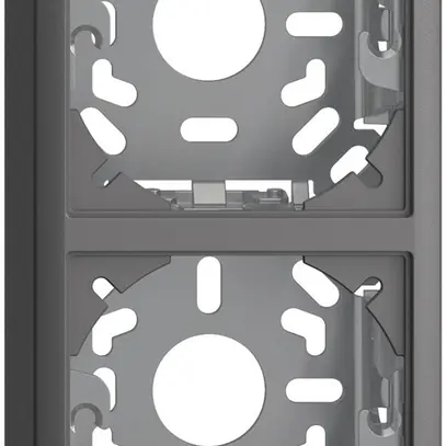 Capot avec plaque de base 2×39mm p.combinaison FX vertical/horizontal gris foncé 