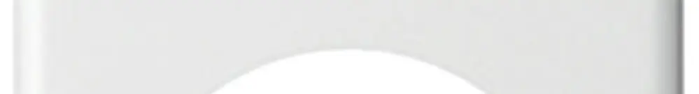 Placca di copertura basico 2×1 Ø43mm+Ø58mm bianco 