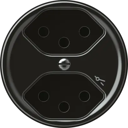 Presa origin 2×tipo 13 1×S 10A 230V 60×60mm nero 