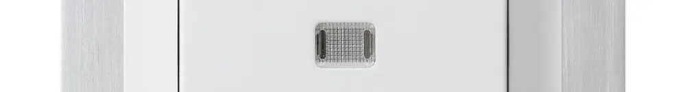 Interrupteur poussoir lumineux ENC kallysto 3/1P blanc avec plaque de fixation 