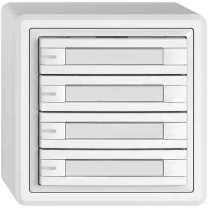 Pulsante KNX RGB AP EDIZIO.liv SNAPFIX® sensore temp.RGB-LED targ.4× com.2T bi 