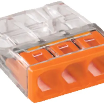 Morsetto WAGO 3L 0.5…2.5mm² 24A morsetto di scatola COMPACT 450V 