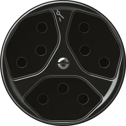 Presa origin 3×tipo 13 1×S 10A 230V 60×60mm nero 