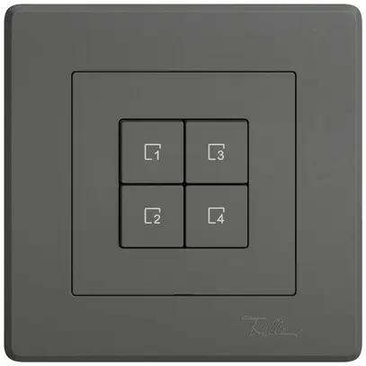 Poussoir scènes ENC EDIZIO.liv Wiser SNAPFIX® 4 scènes 4 touches WLAN grf 