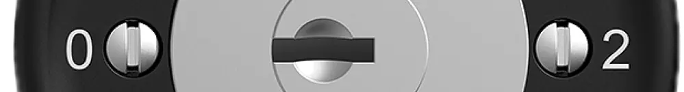 UP-Drehschalter STANDARDdue 5/2L schwarz mit Sicherheitsschloss 