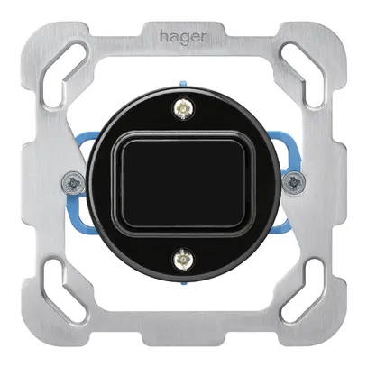 Inserto per interruttore INC basico 3/2L con placca di fissaggio nero 