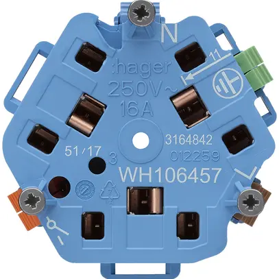 Intérieur pour prise Hager 3×T13/23 1×S E 