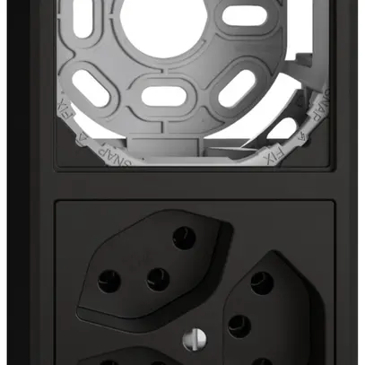 Combinaison AP EDIZIO.liv SNAPFIX® 2×1 140×74mm vide+3×T13 noir 