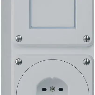 Combi AP 2×1 HA robusto schema 3/tipo 15 con morsetti a innesto grigio 