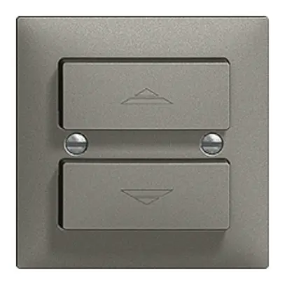 Kit frontale EDIZIOdue grigio scuro 60×60mm bottone doppio 